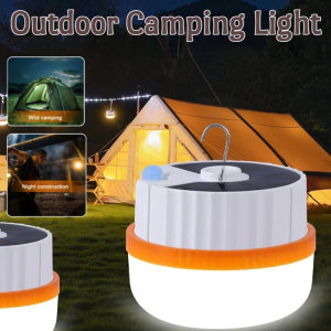 LED Solar Telescopic Light Outdoor Camping Tent Light Wide-angle Lighting Emergency Retractable Portable Hiking Lights