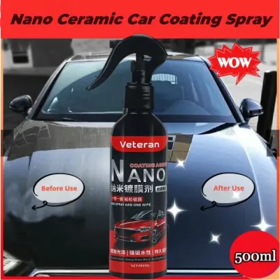 Nước rửa kính Chai tẩy Ố Kính Ô tô Veteran-Tẩy Cặn Canxi- Làm Sạch Kính Xe Bị Ố MốcMờĐục- phủ nano