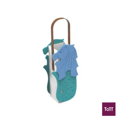 ToTT Fabric Wine Bag Carrier L24xW24xH40cm Merlion