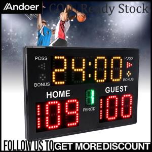 Andoer Digital Basketball Scoreboard Practical Electronic Scoreboard Easy To Use Multiple Modes Remote Controlled for Volleyball Wrestling