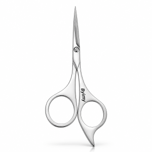 Byimy Precision Eyebrow Scissors Micro-Serrated Stainless Steel Grooming Scissors