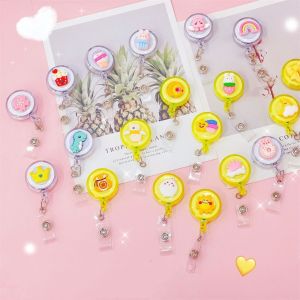 TSEVD เอบีเอสเอบีเอส เครื่องใช้ในสำนักงาน หมอพยาบาล ป้ายชื่อแท็กชื่อ การ์ตูนลายการ์ตูน นักเรียนก็อก คลิปหนีบบัตรประชาชน ที่ใส่นามบัตร ม้วนป้ายหดได้ ที่ใส่ป้าย