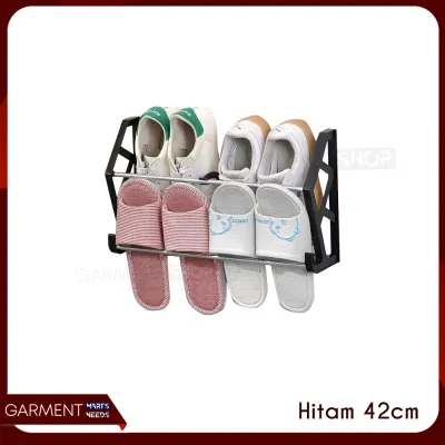 Rak Sepatu Gantung Susun Shoe Rack Holder Tempat Sandal Panci Dapur Dinding Belakang Pintu Minimalis