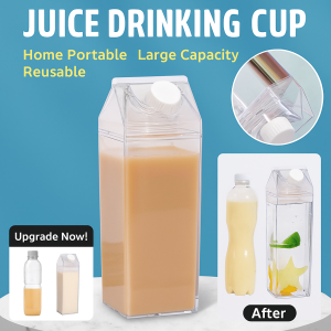 Transparent Milk Box Water Cup Simple And Stylish Lightweight And Durable Ideal For Everyday Use