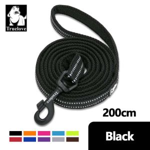 TRUELOVE 200cm Dog Lead Leash Nylon Running Reflective Dog Training Leash Outside Pet Leash for Small Medium Large Dogs