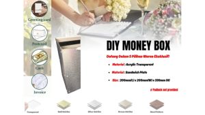 Wedding Money Box Acrylic DIY Premium DS Brand M3