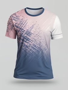 Fashion Gradient Print Mens T-Shirt Mens Summer Short Sleeves Tops Casual Fitness Sports T-Shirts Football Gym Man Clothing