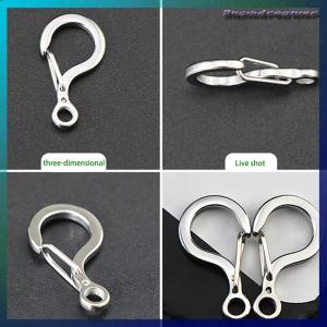 Snowdreamer 1ชิ้นเล็ก12มม. ถึง23มม. 316ตะขอสแนปสแตนเลสตะขอเกี่ยวห่วงคาราบิเนอร์ปล่อยเร็วกุญแจเครื่องมือ FOB กลางแจ้ง