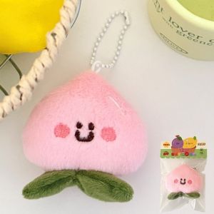 CHUN053634 Cartoon Fruit Plush Doll Keychain Cute Avocado Lemon Cherry Bag Pendant Mango Peach Banana Backpack Charm Birthday Gifts