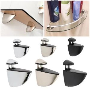 2PCS Fish Mouth Clip Zinc Alloy Adjustable Height Glass Clamp Glass Stand Shelf Holder Support Clamp