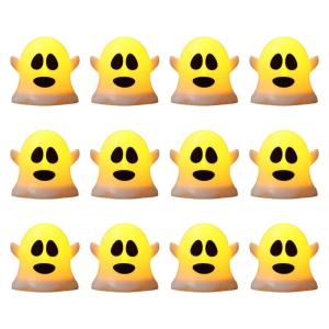 12Pcs Luminated Ghostly Figurine Desk Light Halloween Night Lamp Decoration For Table Mantels Kitchen Countertops Shelf