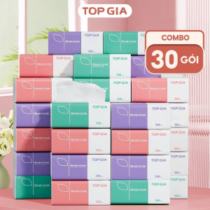 Giấy ăn gấu trúc Top Gia cao cấp thùng 30 gói dùng cho da nhạy cảm dai mềm tự nhiên thân thiện môi trường