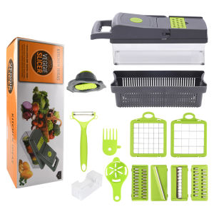 MYL-9 พร้อมส่ง เครื่องสไลด์ผักผลไม้ 16IN1 ชุดสไลด์ผัก ตะกร้าล้างผัก ทีสลัดน้ำผัก