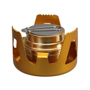 Light Backpack-Brass Ultra-Light Alcohol Stove Suitable For Hiking Camping Barbecue Picnic Outdoor Boiling Water Brewing Coffee Cooking Portable Methane Burner