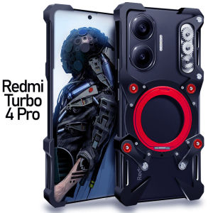Ốp lưng kim loại cao cấp vỏ hợp kim nhôm cho điện thoại Turbo4 Redmi Turbo 4 Pro chống sốc thiết kế rỗng tản nhiệt kèm dây đeo-152c4c8b