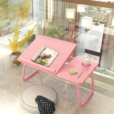 ยาว 55 ซม กว้าง 32 ซม สูง 25 ซม Table For Laptop มพับได้ ปรับได้ โต๊ะอ่านหนังสือบนเตียง โต๊ะวาดรูป โต๊ะทำการบ้าน