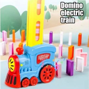 Mainan Anak Cowok Kereta Api Domino Games Elektrik Permainan Domino Balok