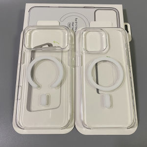 Original For Magsafe Clear Phone Case For iPhone 18 17 16 15 14 13 12 Pro Max Mini Wireless Charging With Touch Camera Button
