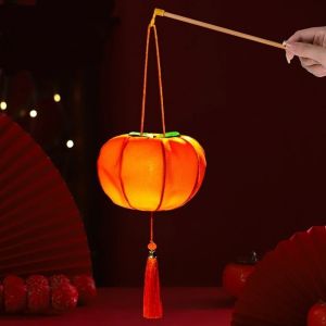 RIACHTAIS Chinese Style Persimmon Lantern Luminous with Tassel DIY Lantern Making Kit Traditional Blessing Handmade Lanterns Mid-Autumn Festival