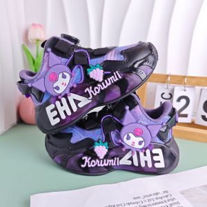 Christmas gifts Halloween Anime Girls Kuromi Casual Shoes Sanrio Spring Autumn New Kawaii Cartoon Running Shoes Youth Fashion Soft Soled Sports Shoes