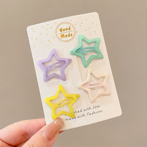 คลิปหนีบผม Bb สำหรับเด็กผู้หญิง แบบใหม่ ลายดอกไม้สีรุ้ง หยดน้ำ ชุดกิ๊บติดผมหน้าม้า