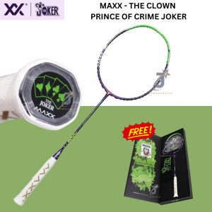 MAXX RAKET BADMINTON BULUTANGKIS JOKER THE CLOWN PRINCE OF CRIME PURPLE NEON GREEN