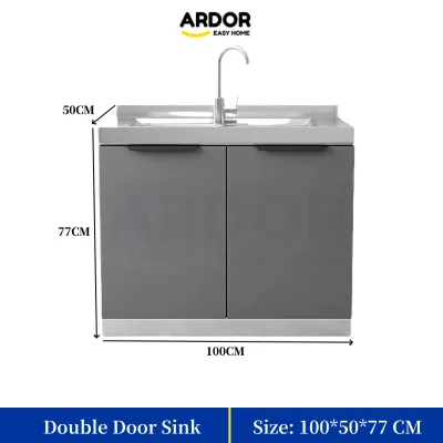 ARDOR Stainless Steel Kitchen Sink Cabinet Set Simple Gas Stove Storage Cabinet
