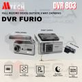 Mtech FURIO DVR 803 3-way Kamera Dash Cam Dashcam interior Kabin, Front, Rear Camera CCTV Mobil M-Tech. 