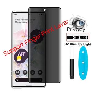 Tempered Glass UV Anti Spy Full Curved Oppo Reno 12 12 Pro 11 11 Pro 10 10 Pro 5G Anti Gores Hp