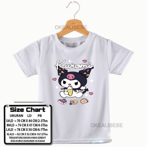 KAOS ATASAN ANAK KUROMI LENGAN PENDEK IDEAL USIA 2-12 TAHUN CEWEK COWOK PAKAIAN ANAK ANAK OBLONG ANAK SABLON DIGITAL