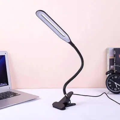 Clamp Clip Lights LED Reading Lamp USB Charging Shade Table Lamp Flexible Adjustable Eye Protection Study Desk Lamp with Clip