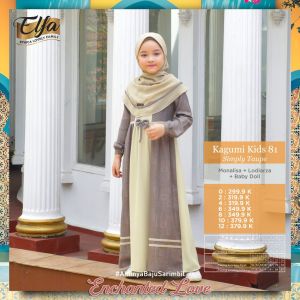 PROMO GAMIS ANAK ETHICA KAGUMI KIDS 81 SIMPLY TAUPE / BAJU GAMIS ANAK ETHICA PROMO RAMADHAN BIG SALE