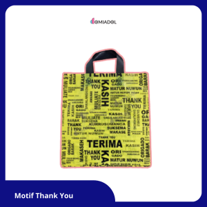 Kantong Plastik Olshop Motif Thank You 35x38 Cm - 50 Pcs