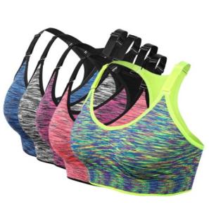 HOLA Women Sports BraAdjustable Spaghetti Strap Padded Top For Fitness Running Gym AthleticSeamless Yoga Sports Bra Top