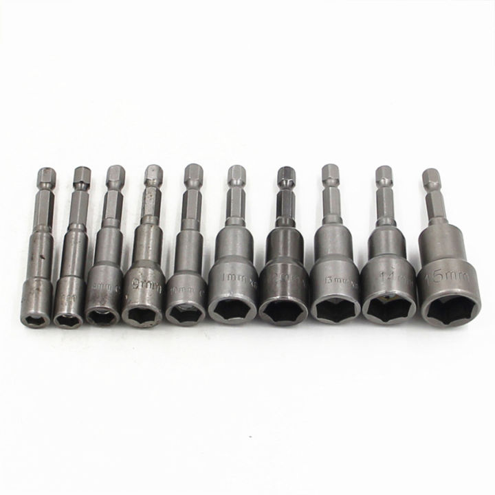 Impact Socket Magnetic Nut Screwdriver 1/4 Hex Key Set Drill Bit ...