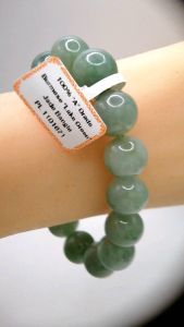 ❤️100% Authentic Brand New Set "A" grade Burmese jade bracelet beautiful auspicious lake green colour jadeites high translucency lustrous appearances extra large beads 13.5mm x15pcs 90%> perfection rate collectable item symbolise good health