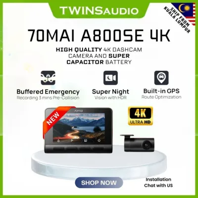 70mai A800SE Dashcam | 4K Resolution | 2 Channel | Built in GPS Night Vision | ADAS | App Control Type-C cable