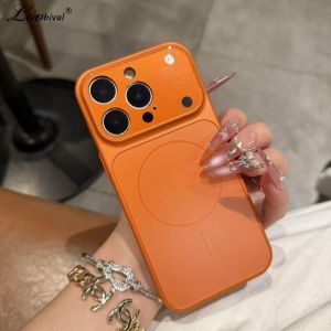 for Magsafe Matte Hard Slim Case for iPhone 17 16 15 Pro Max 13 14 Magnetic Wireless Charging Camera Protection Shockproof Cover