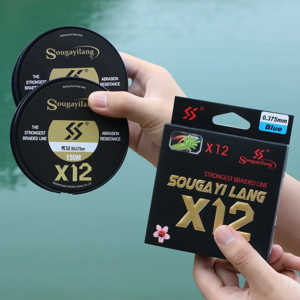 Sougayilang 12 Strands Braided Fishing Line Abrasion Resistant