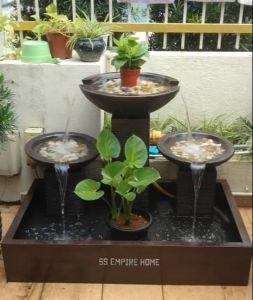 S84 Mouth Brown 4x2.5 Water Pond Fountain Kolam Air Sandstone Garden Water Feature Balinese 风水流水喷泉瀑布池 Feng Shui Deco