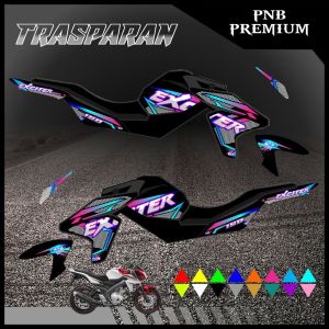 Striping Stiker Vixion Lightning NVL Transparan motif racing pnb 06