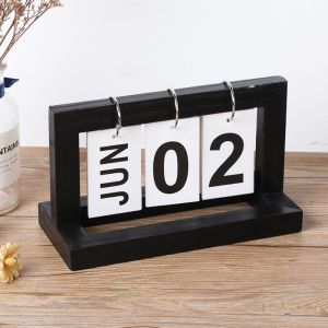 GINKG ทำจากไม้ นักเรียนก็อก เครื่องประดับเดสก์ท็อป ตกแต่งเดสก์ท็อป เครื่องใช้ในสำนักงาน เครื่องเขียนสเตชันเนอรี พลิกปฏิทิน ปฏิทินตั้งโต๊ะ ปฏิทินพลิกหน้า การเปลี่ยนปฏิทิน