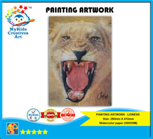 PAINTING LIONESS PREMIUM QUALITY PRINTING ARTWORK