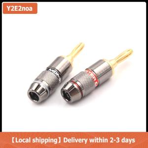 【Local shipping】 4pcs vàng mạ BFA 4mm chuối cắm nam Loa kết nối bộ chuyển đổi