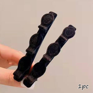 Minwen Flocked Bangs Hair Clip Headwear Duckbill Hair Claws Barrettes Vintage Hair Clips Hairgrip Braided Fashion Hairpins Hair Accessories Headwear