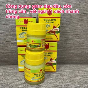 DẦU CÙ LÀ VÀNG YELLOW BALM LỌ 20GR/ LỌ 40GR GIÚP GIẢM ĐAU ĐẦU CHÓNG MẶT -HÀNG NHẬP KHẨU INDO PHARMA