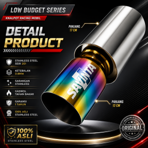 Savinta Knalpot Mobil BNLv6 Stainles Plat 08mm Rainbow