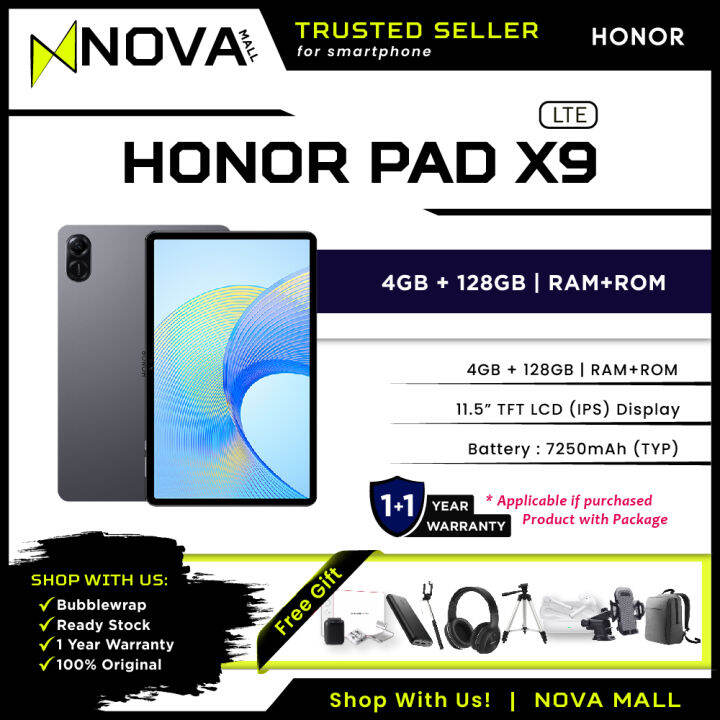 HONOR Pad X9 LTE (4GB + 3GB RAM 128GB ROM) - ORIGINAL HONOR MALAYSIA ...