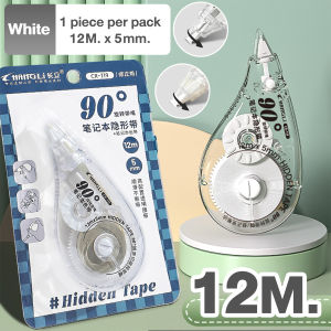 Creative 90-egree Rotatable Correction Tape 5mm*12m PET Transparent Correction Tape School Supplies