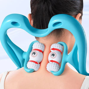 6-Wheel Magnetic Therapy Massager Roller Multi-functional Neck Back Leg Muscle Relaxation Tool